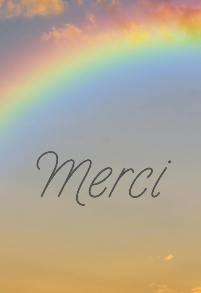 Carnet de notes Arc-en-ciel Merci Laurie Rousseau