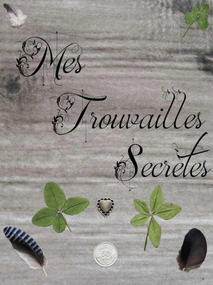 Carnet de Trouvailles secrètes Plumes Trèfles Porte-bonheur Laurie Rousseau
